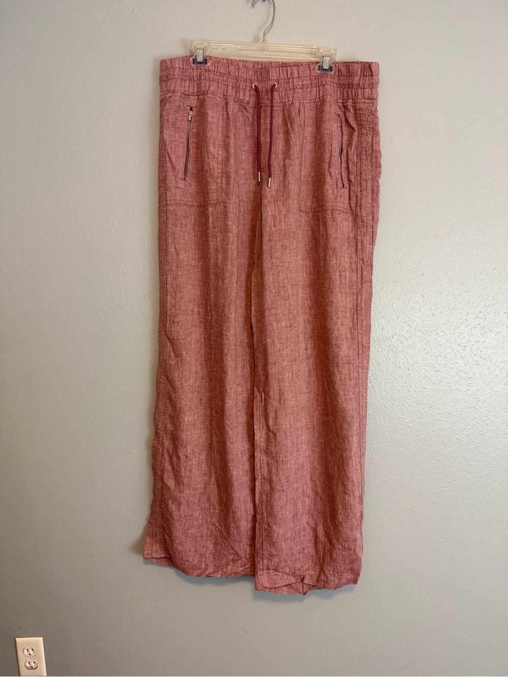 Athleta Tall Pink Pull-On Wide Leg Pants Size 16T